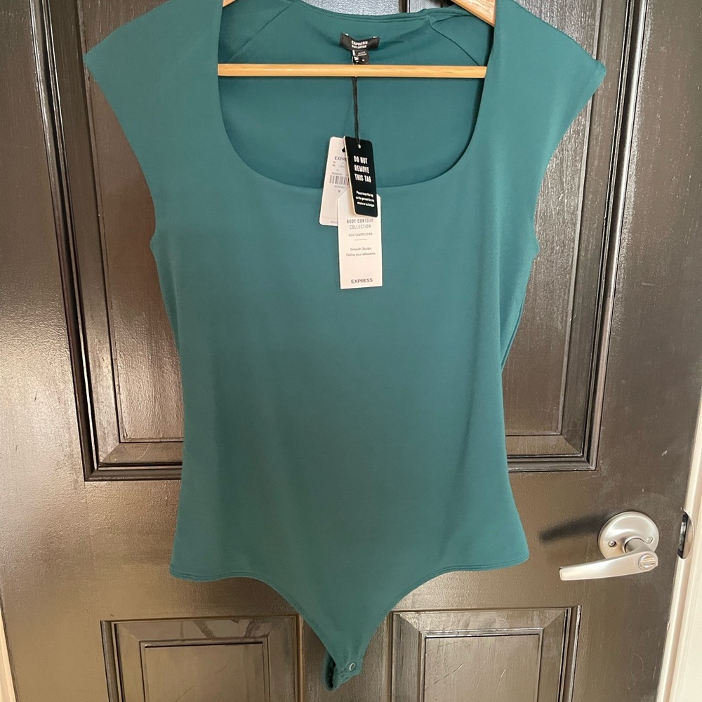 Express Aqua Cap Sleeve Bodysuit